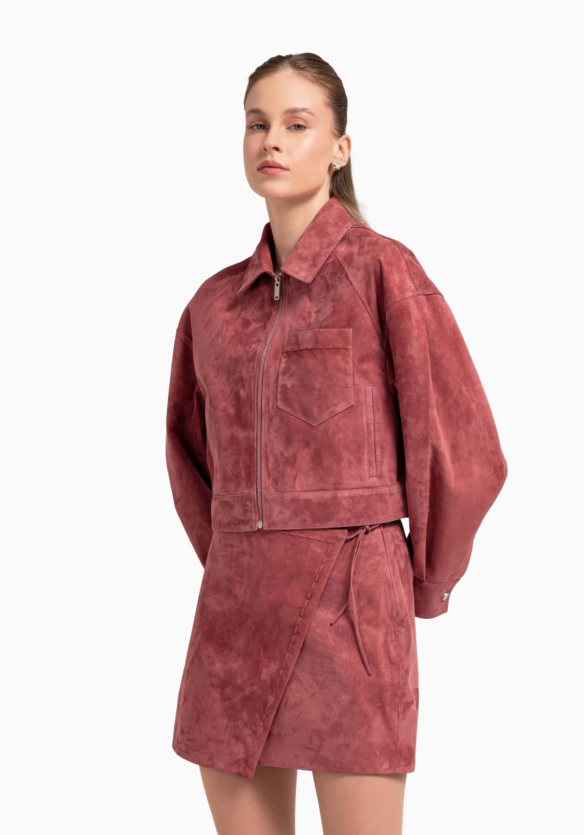 ROSÉA Pembe Süet Ceket — 2