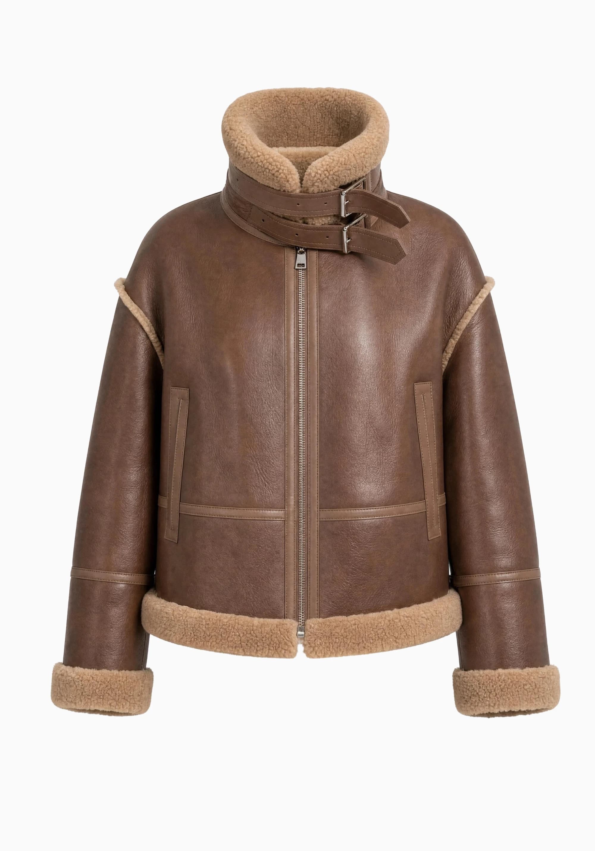 SOREN Kahverengi Shearling Kadın Mont — 1